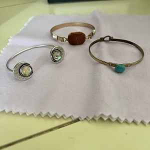 SET: 3 Boho Inspired Bracelet Cuffs